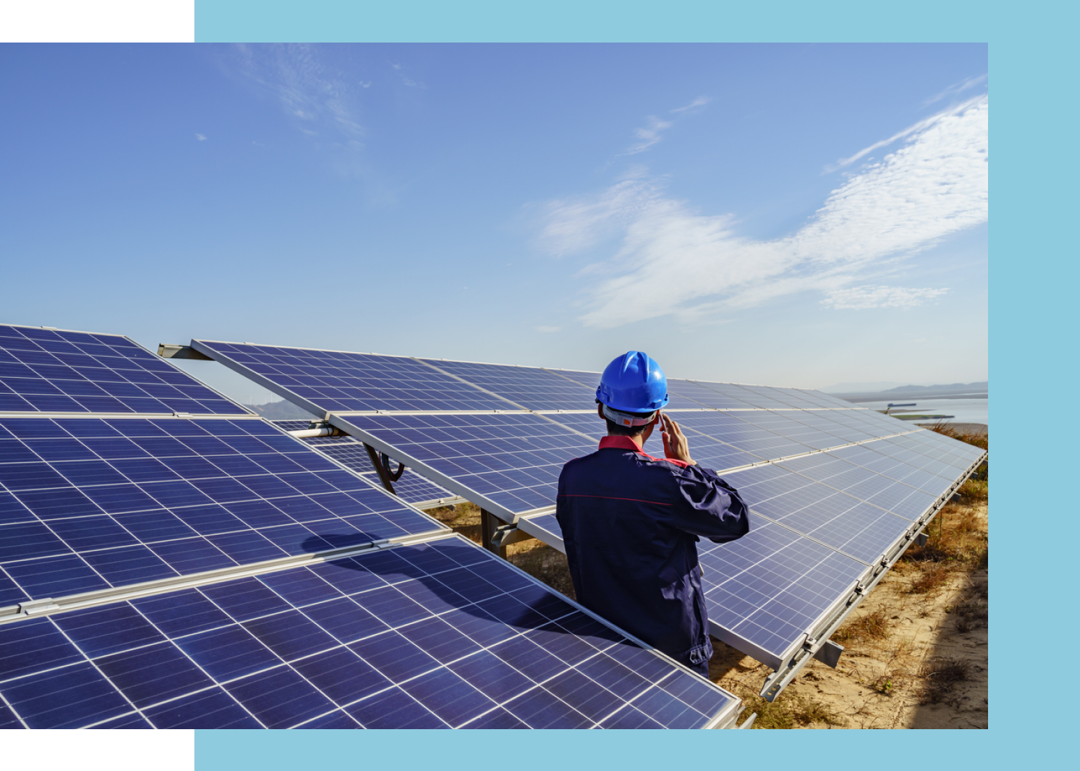 Solar PV Panels Sunny Day