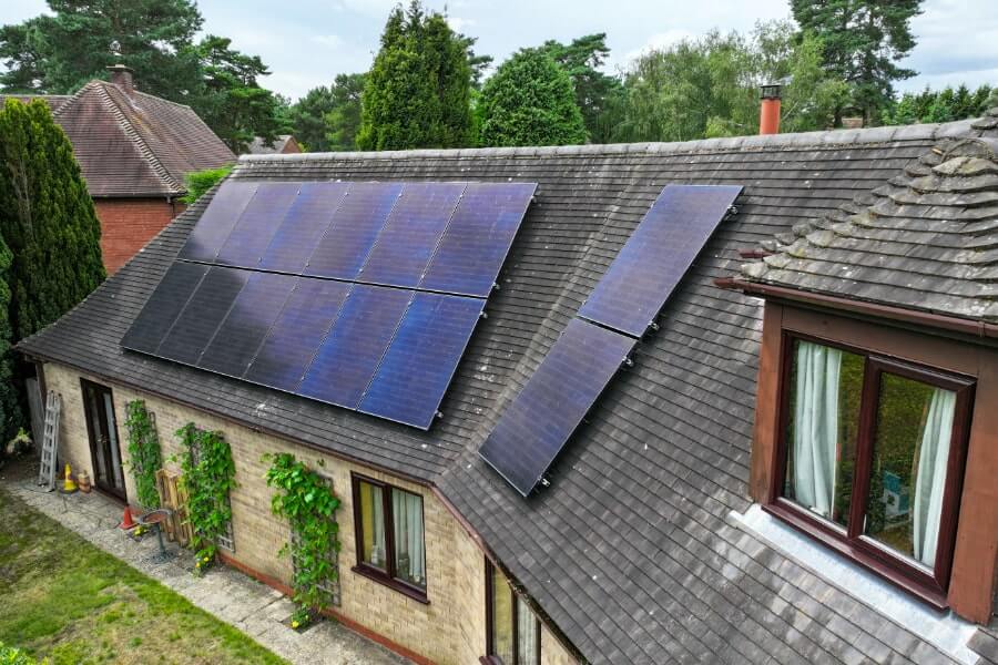 14 Solar Panels on a House