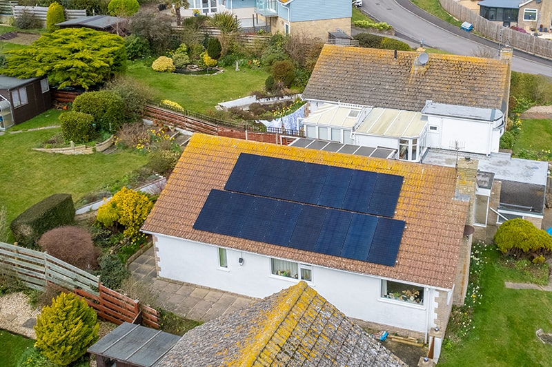 solar panels installed in Bridport