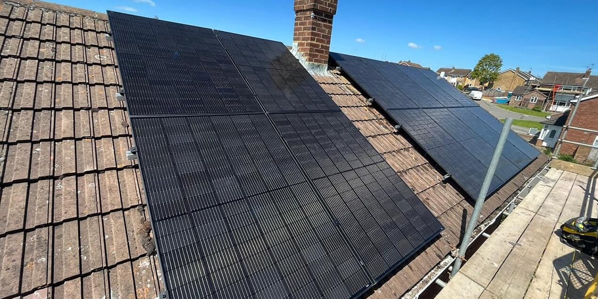 solar panels on roof of home