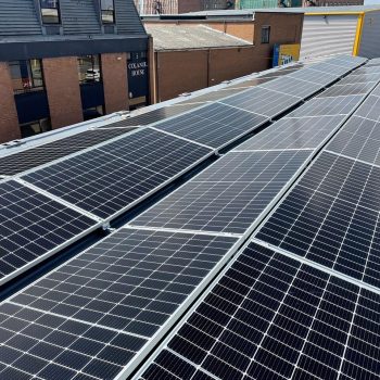 solar pv panels installed flat roof