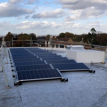 solar pv panels on flat roof