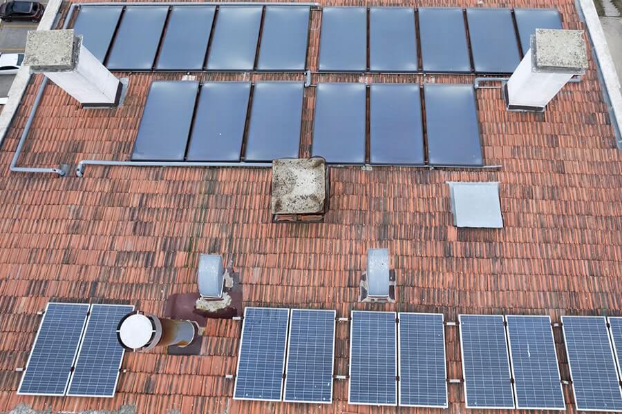 Commercial Solar Thermal and PV System