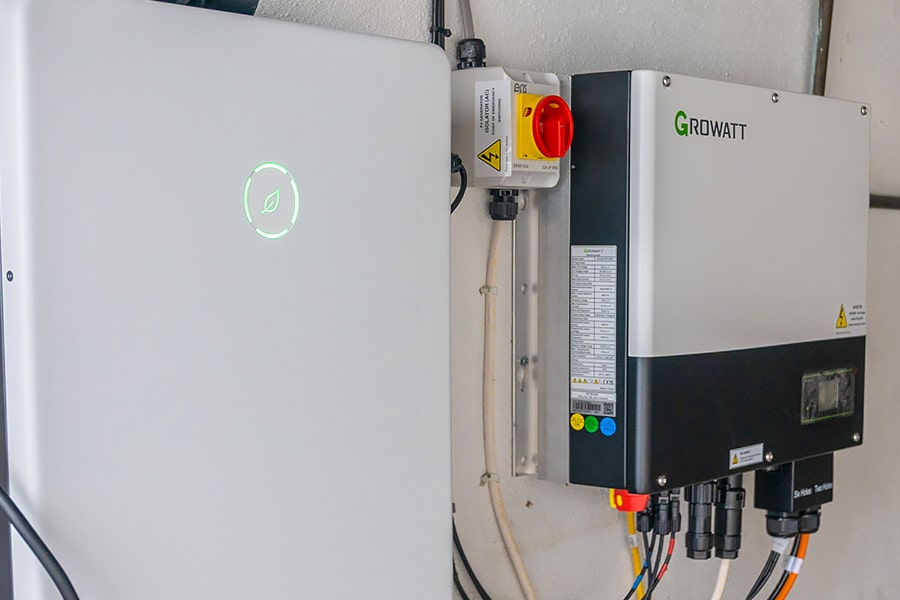 Growatt Solar Battery in a Garage